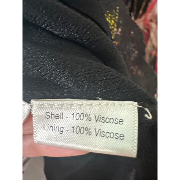 Rococo Sand Metallic Moonlight Print Ruffle Mini Dress Black Multicolor Sz Small - Picture 10 of 10